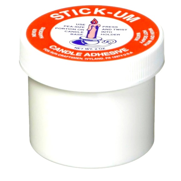 STICK-UM CANDLE ADHESIVE STAY ALIGHN STRAIGHTEN 2OZ PEA SZ WEDDING CANDLE BASE - Picture 2 of 4